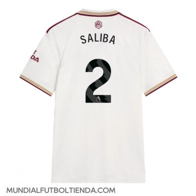 Camiseta Arsenal William Saliba #2 Tercera Equipación Replica 2025-26 mangas cortas Camiseta Arsenal William Saliba #2 Tercera Equipación Replica 2025-26 mangas cortas
